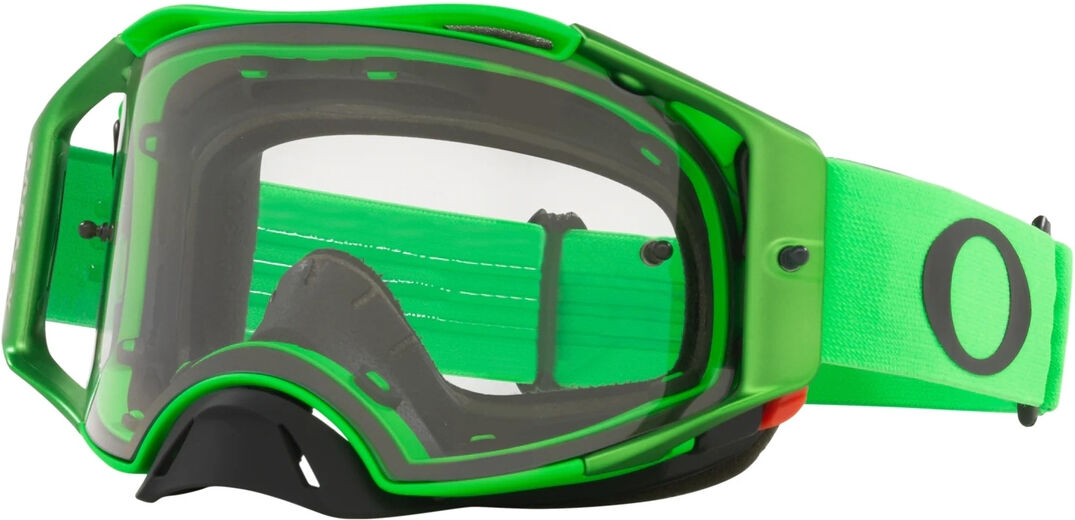 Oakley Airbrake Clear Gafas de motocross - Negro Verde (un tamaño)