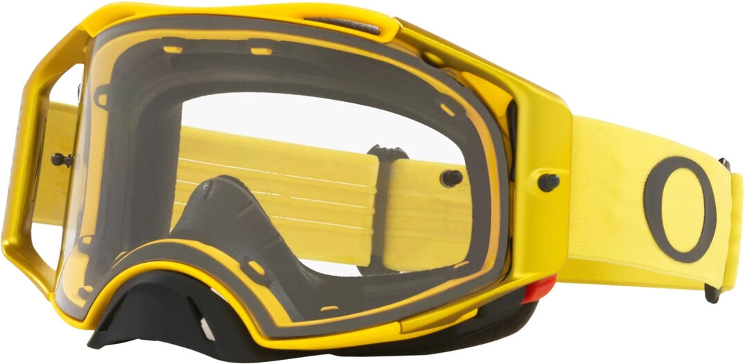 Oakley Airbrake Clear Gafas de motocross - Negro Amarillo (un tamaño)