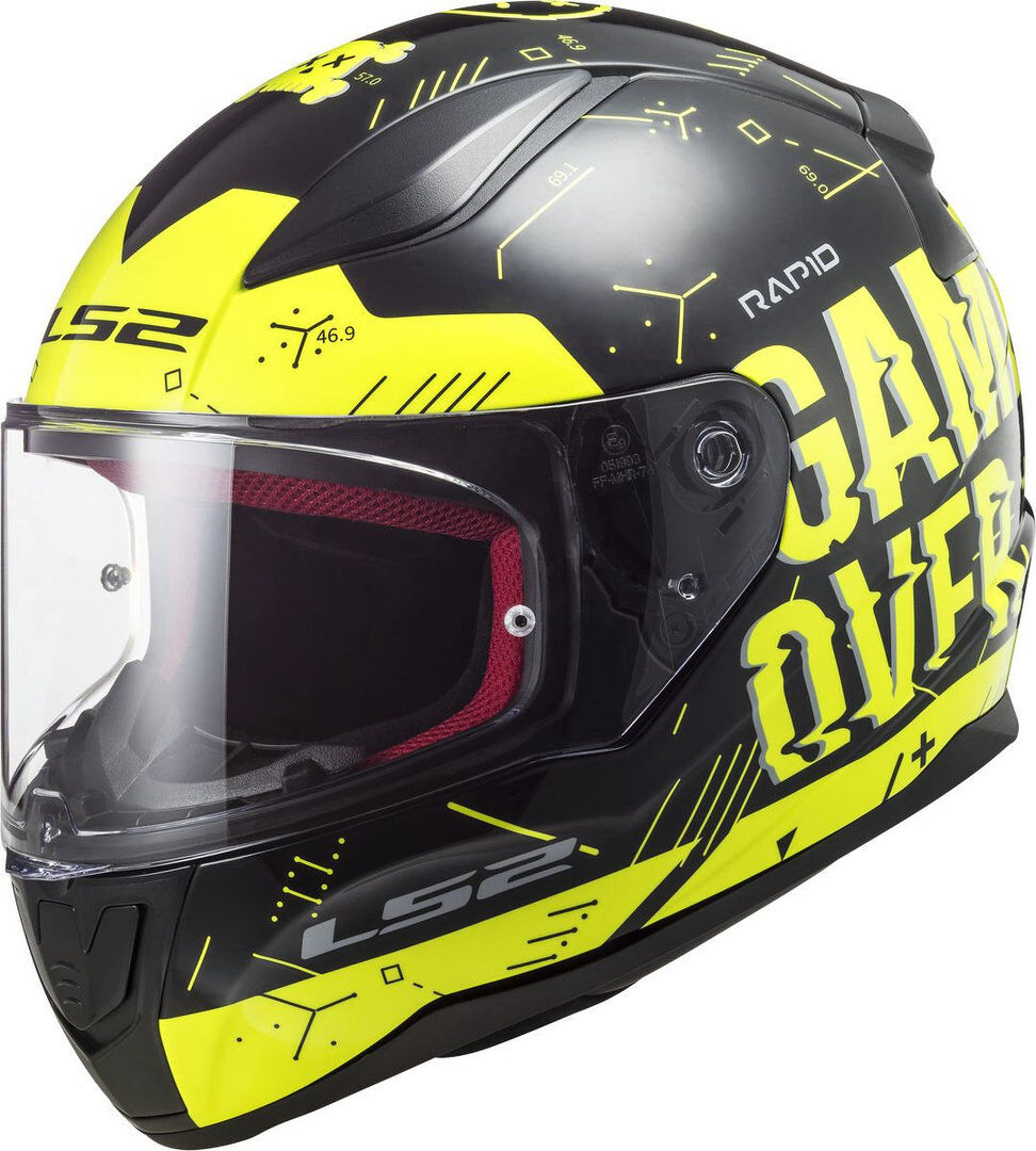 LS2 FF353 Rapid Player Casco - Negro Amarillo (XL)