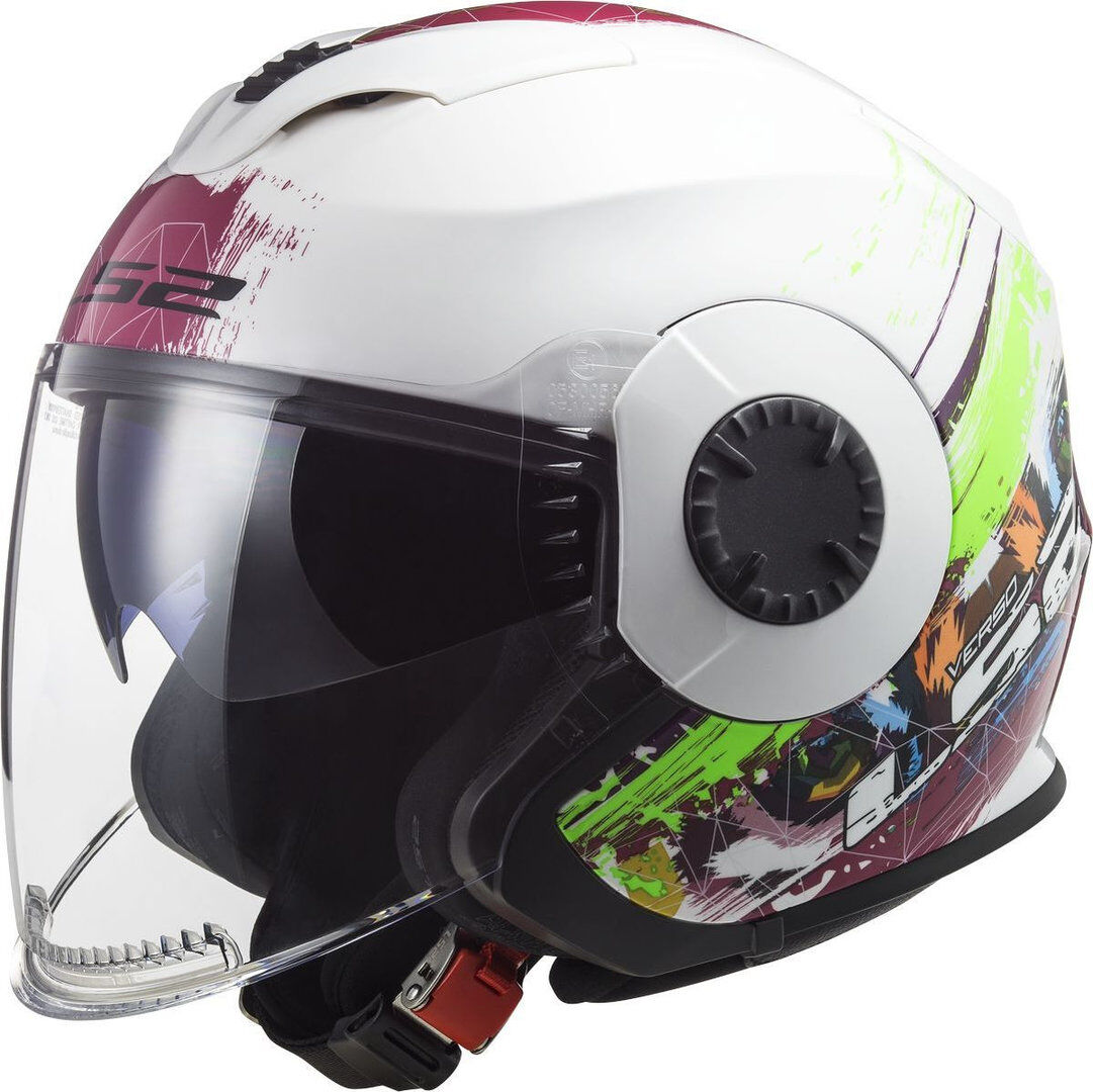 LS2 OF570 Verso Spring Casco Jet - Blanco Rosa (XL)