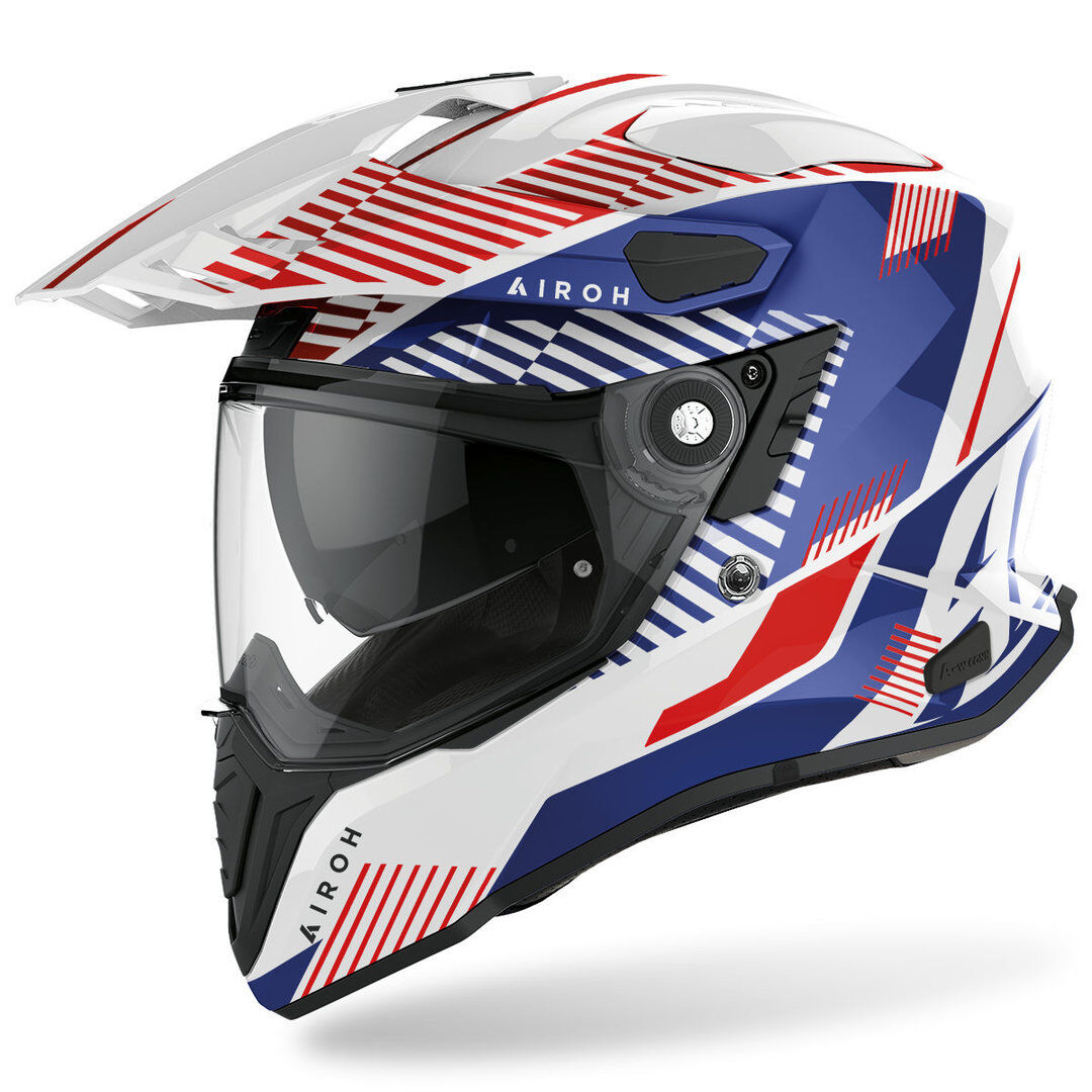 Airoh Commander Boost Casco de motocross - Blanco Rojo Azul (S)