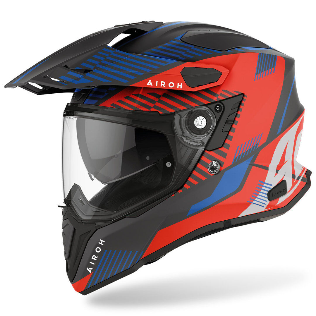 Airoh Commander Boost Casco de motocross - Rojo Azul (XS)