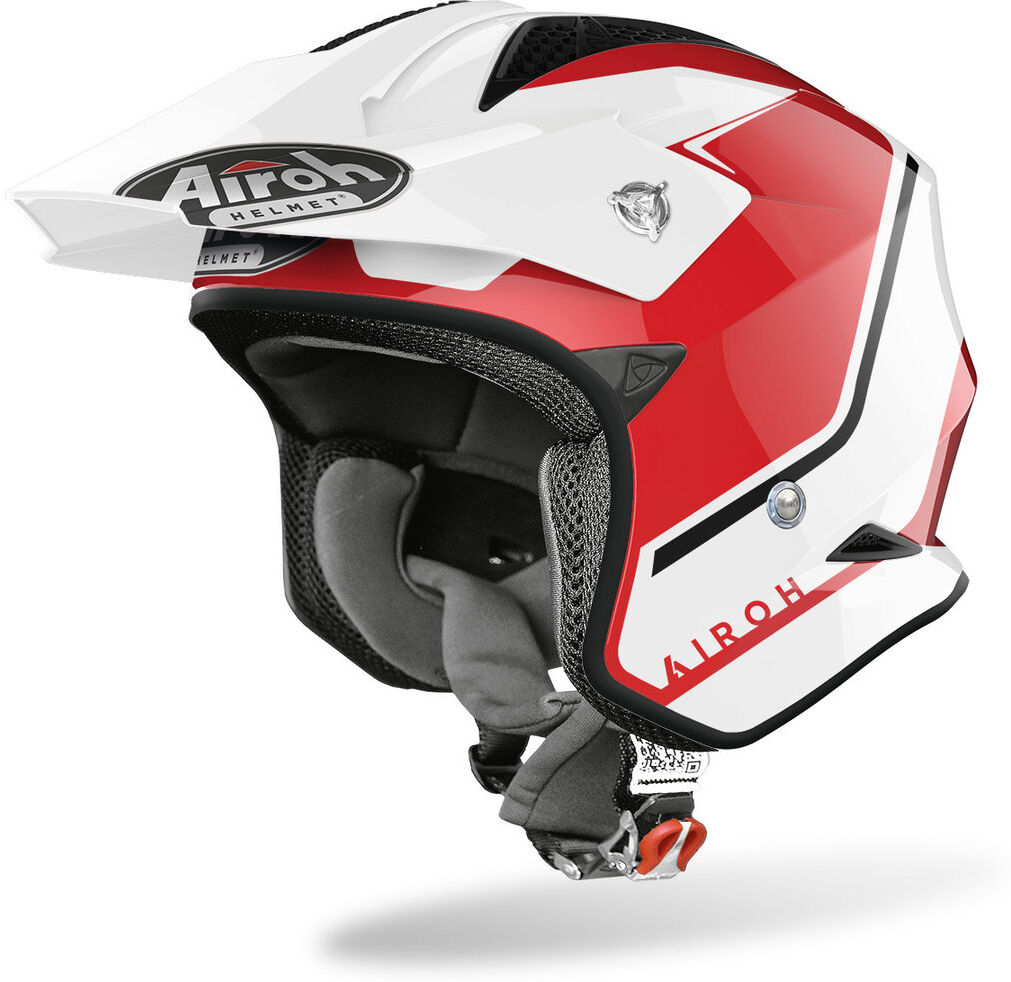 Airoh TRR S Keen Casco Trial Jet - Blanco Rojo