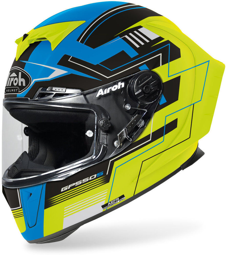 Airoh GP 550S Challenge Casco - Negro Amarillo (XS)