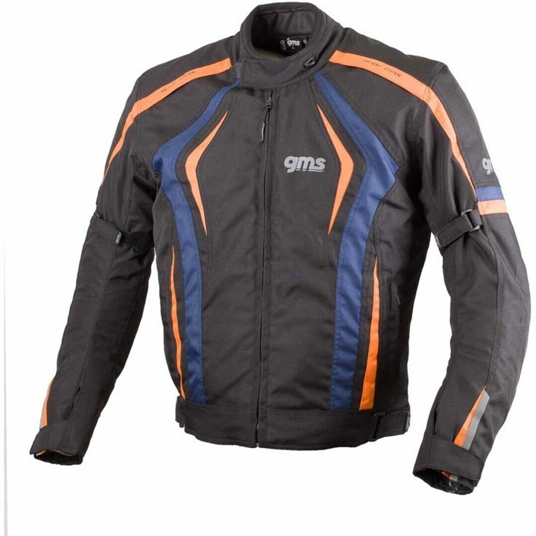 gms Pace Chaqueta textil para motocicleta - Negro Azul Naranja (3XL)