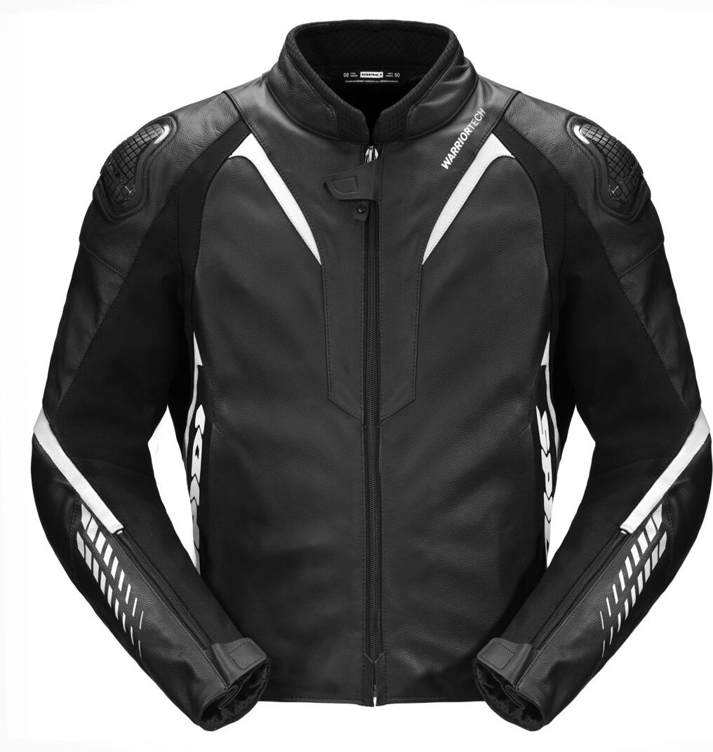 Spidi NKD-1 Chaqueta de cuero para motocicleta - Negro Blanco (46)