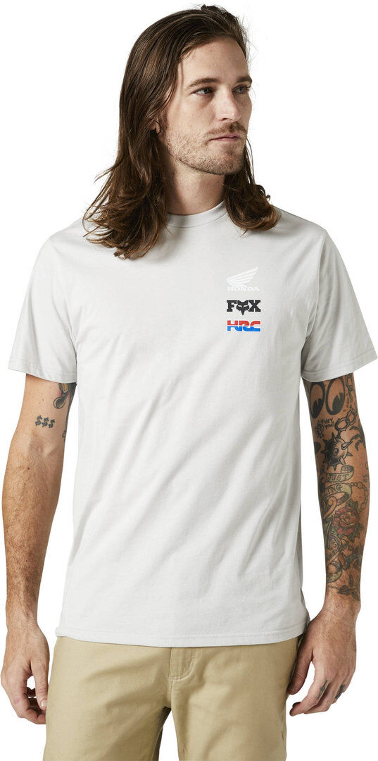 Fox Honda Wing SS Premium Camiseta - Gris (M)