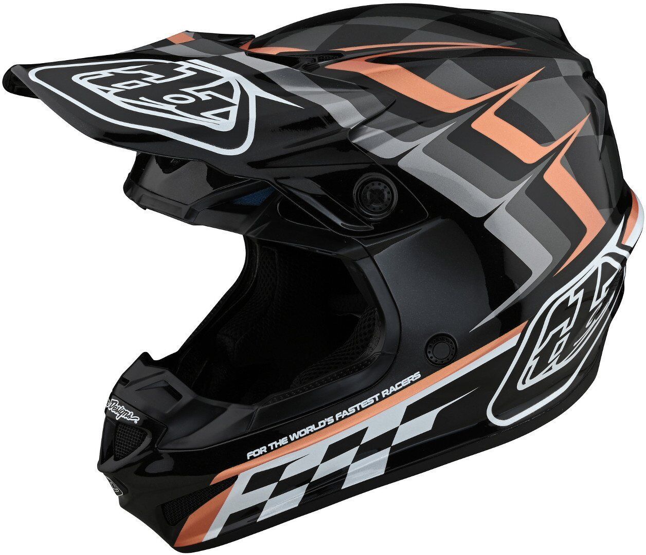 Lee SE4 Warped Polyacrylite MIPS Casco de motocross - Negro (2XL)