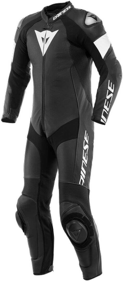 Dainese Tosa Un traje de cuero de motocicleta perforado pece - Negro Blanco (52)