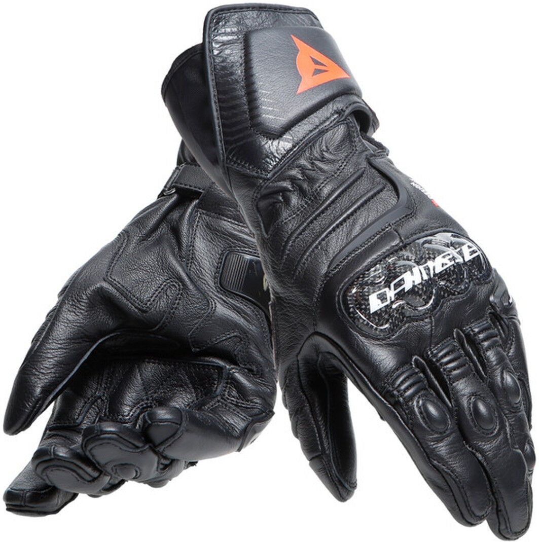 Dainese Carbon 4 Long Guantes de motocicleta para damas - Negro Blanco (S)