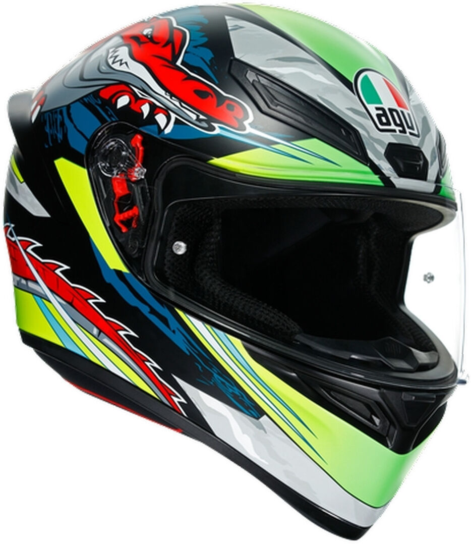 AGV K-1 Dundee Casco - Negro Rojo Verde (XS)