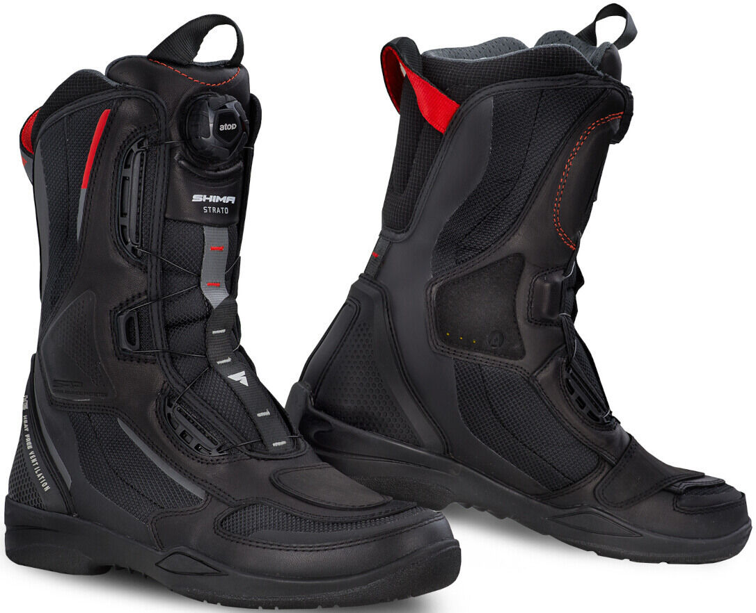 SHIMA Strato Botas de moto para mujer - Negro (40)