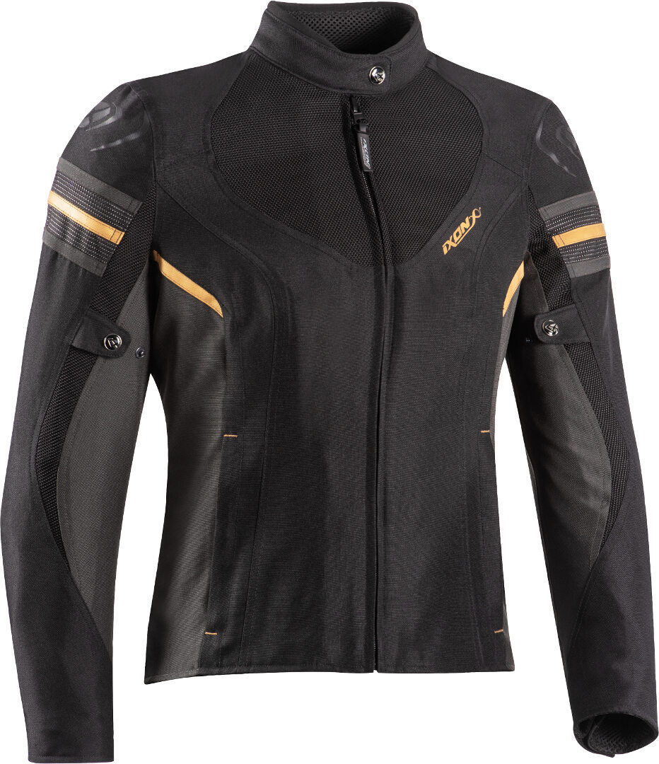 Ixon Ilana Evo Chaqueta textil de moto para mujer - Negro Gris Oro (S)