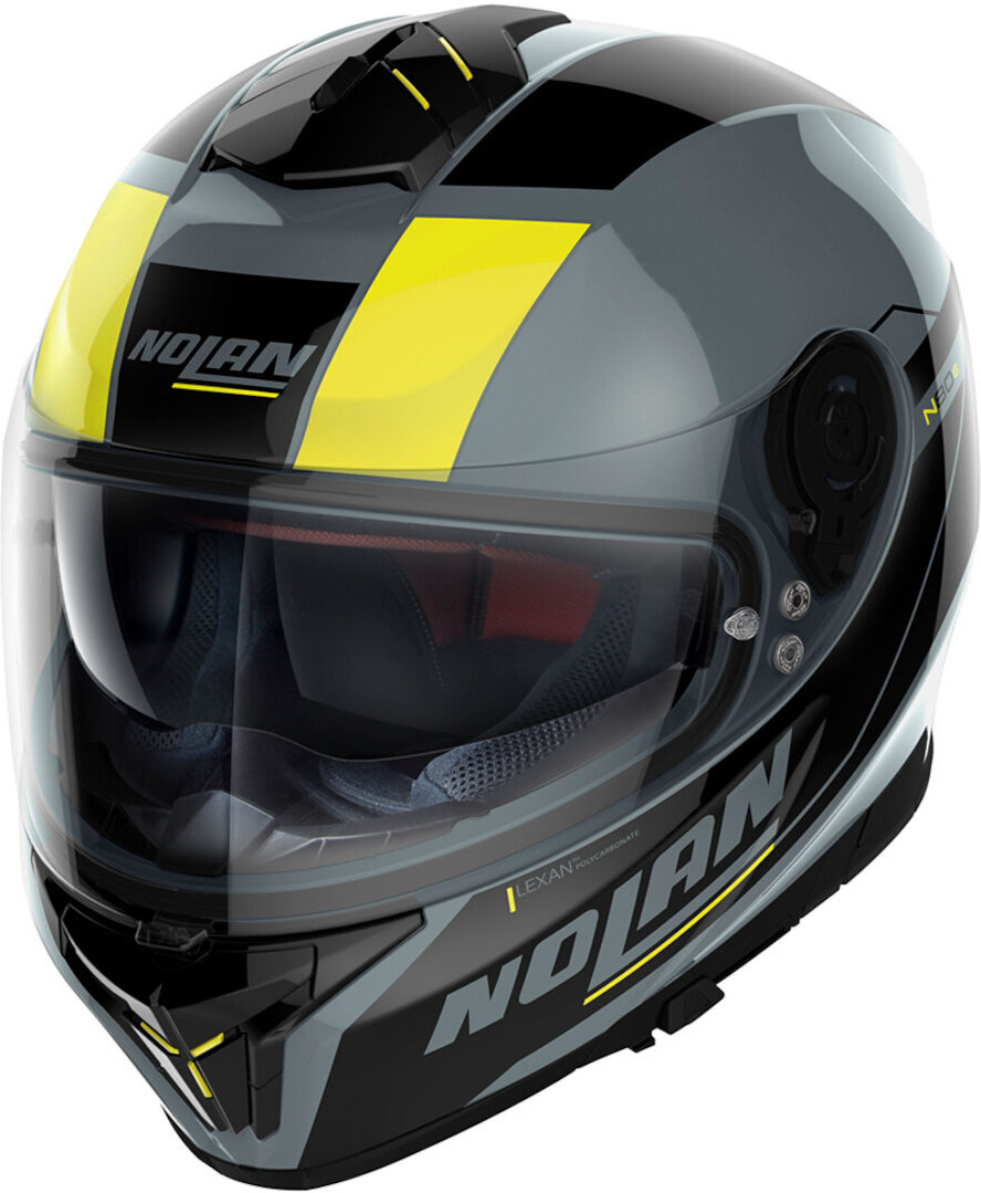 Nolan N80-8 Mandrake N-Com Casco - Gris Amarillo (XL)