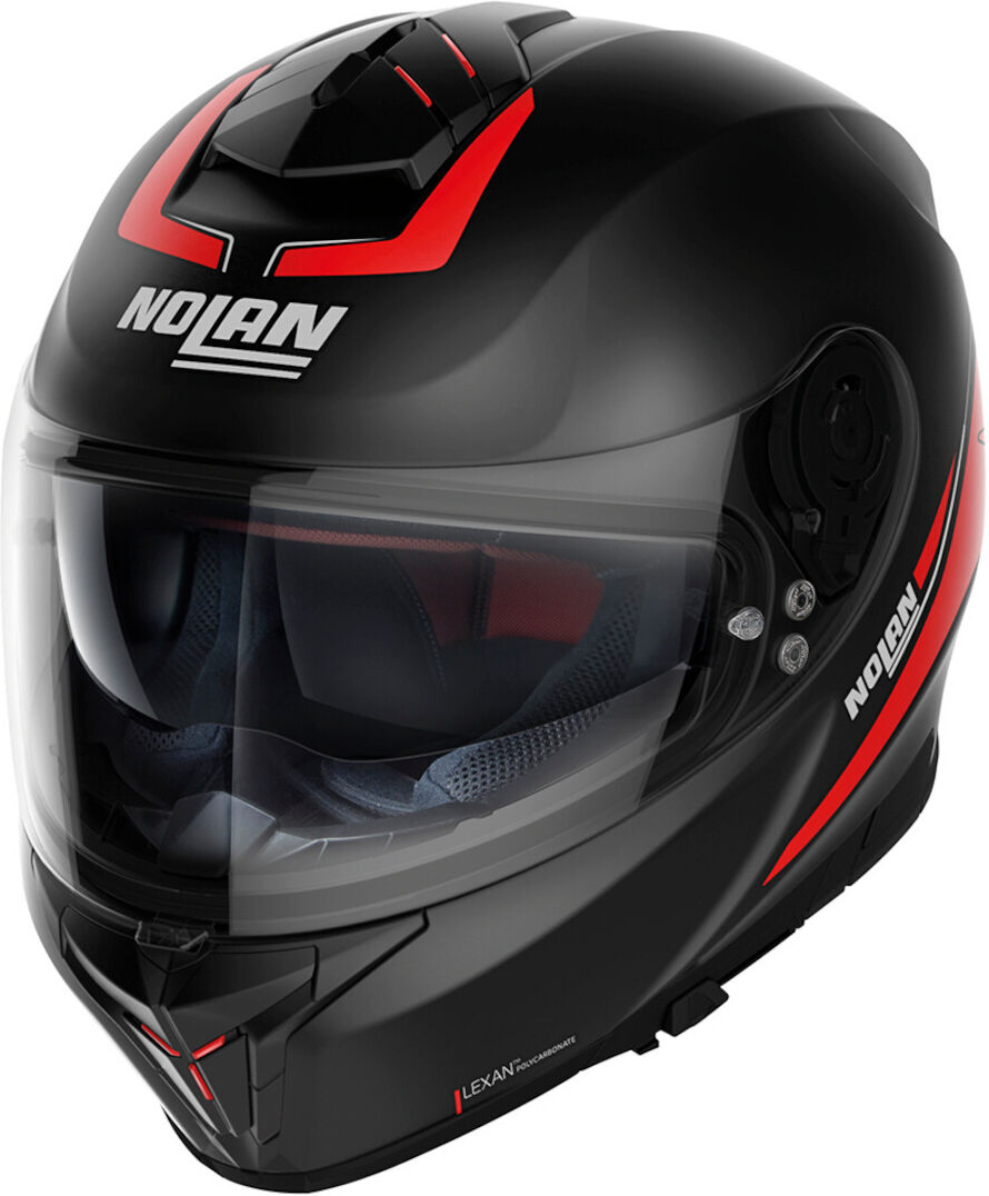 Nolan N80-8 Staple N-Com Casco - Negro Rojo (XS)