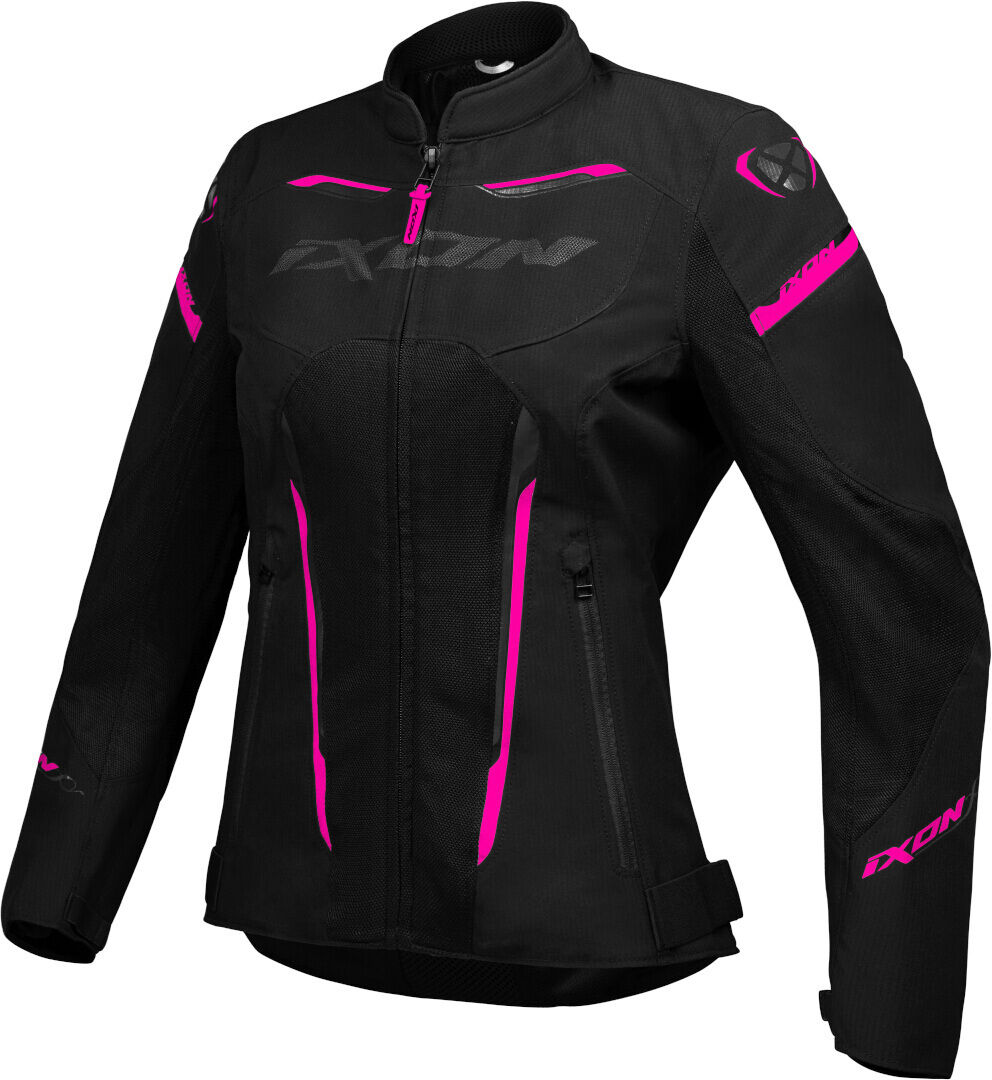 Ixon Striker Air Chaqueta textil para motocicletas para damas - Negro Rosa (XL)