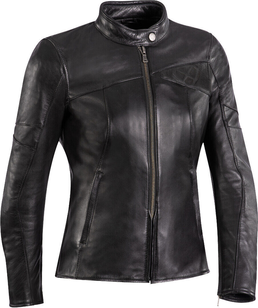 Ixon Cranky Chaqueta de cuero para motocicleta para damas - Negro (2XL)