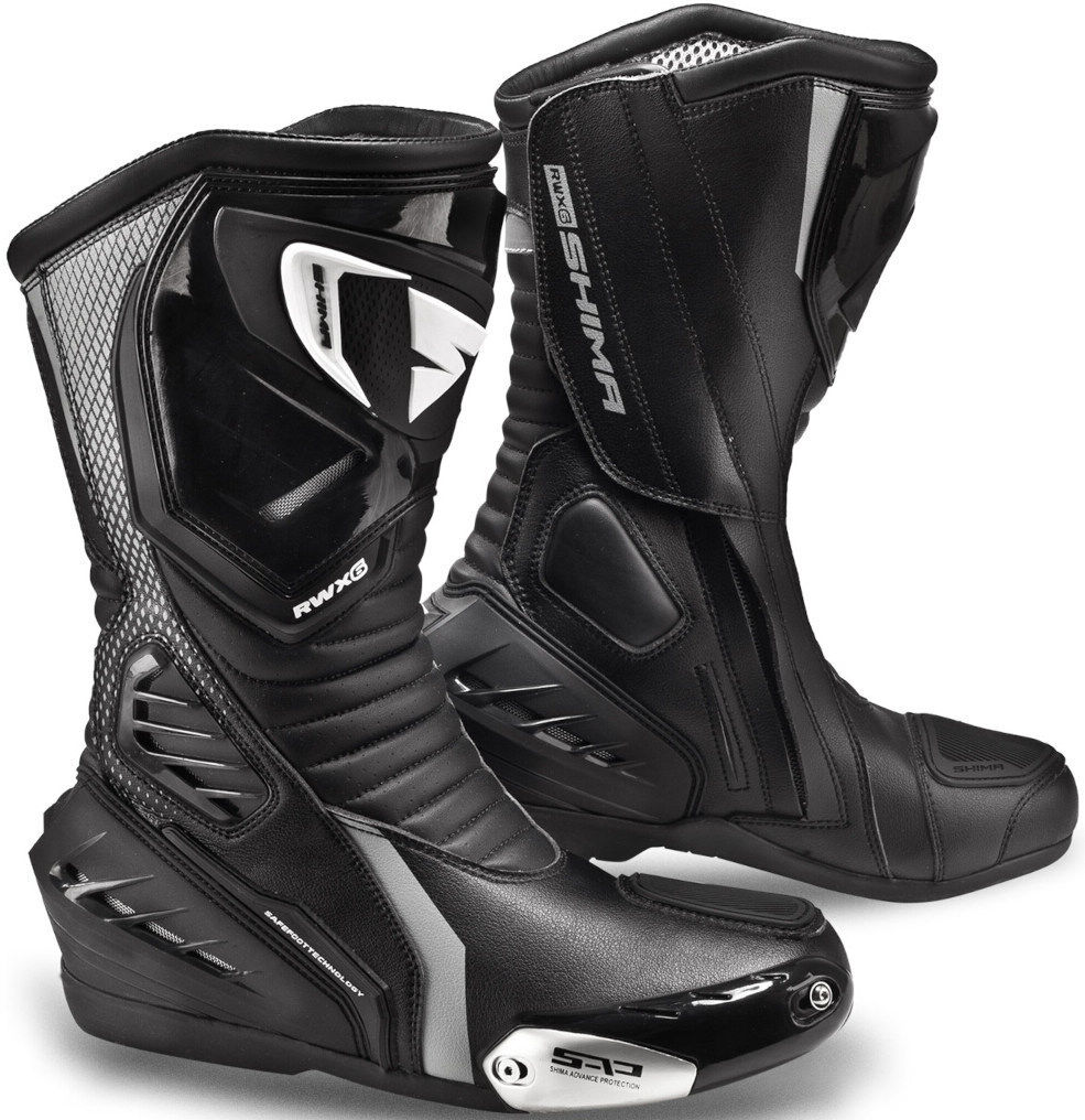 SHIMA RWX-6 Botas de moto para mujer - Negro (40)