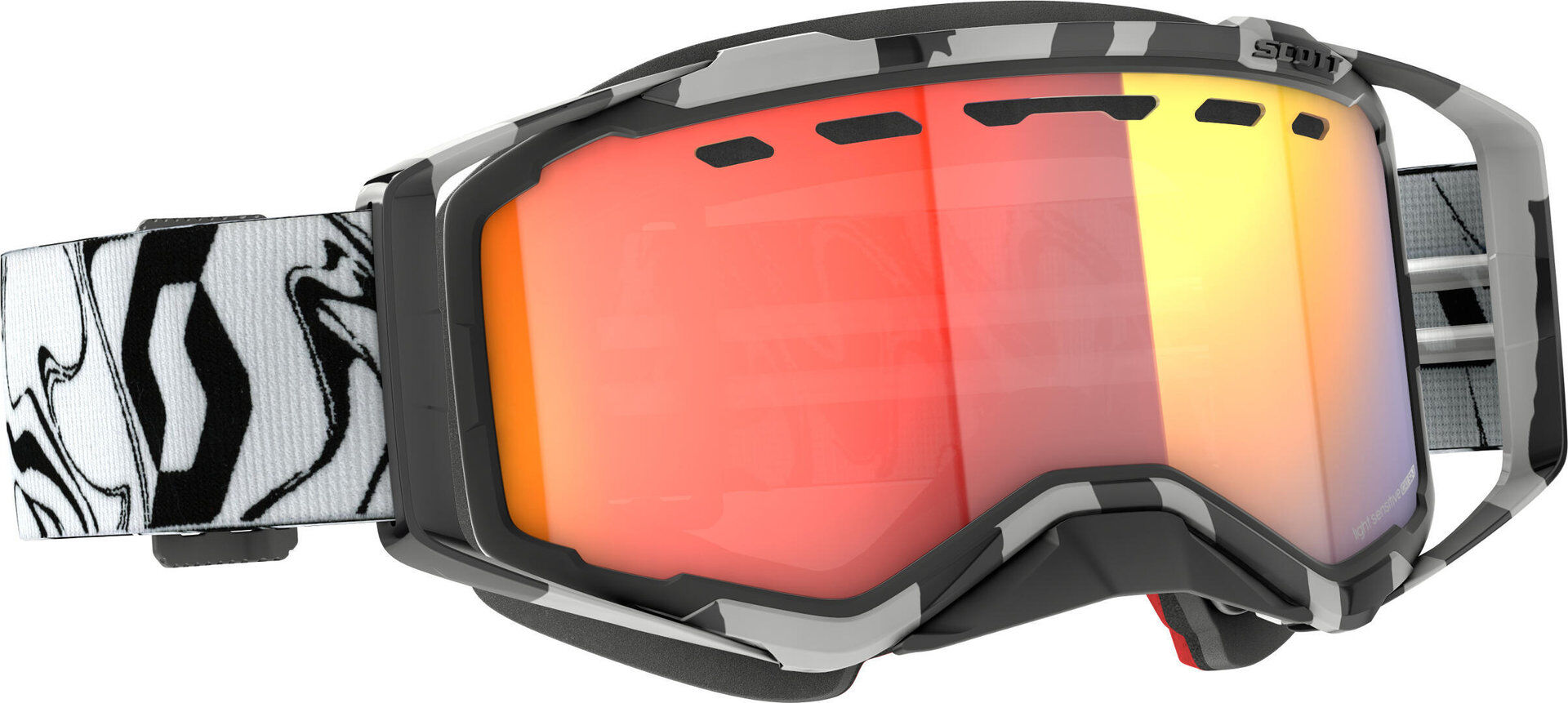 Scott Prospect Light Sensitive Gafas de nieve blancas y negras - Rojo (un tamaño)