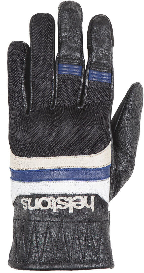 Helstons Bull Air Guantes de moto de verano - Negro Blanco Azul (L)