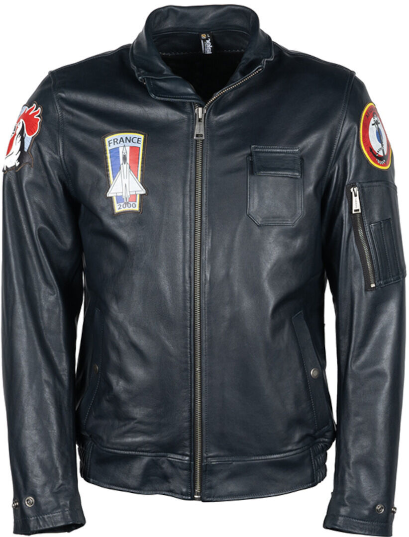 Helstons Aeronef Chaqueta de cuero para motocicleta - Azul (L)