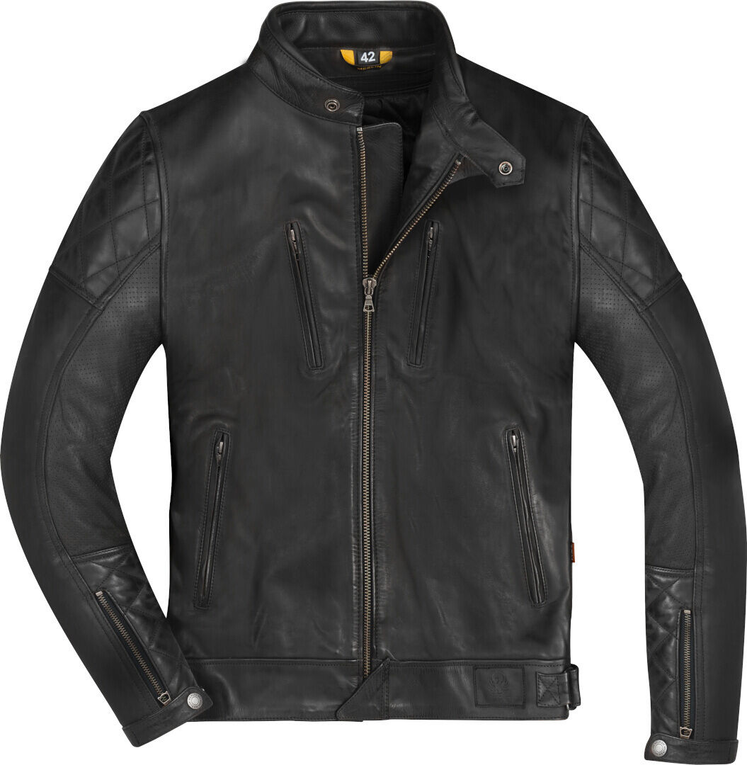 Merlin Wishaw D3O Chaqueta de cuero para motocicleta - Negro (S)