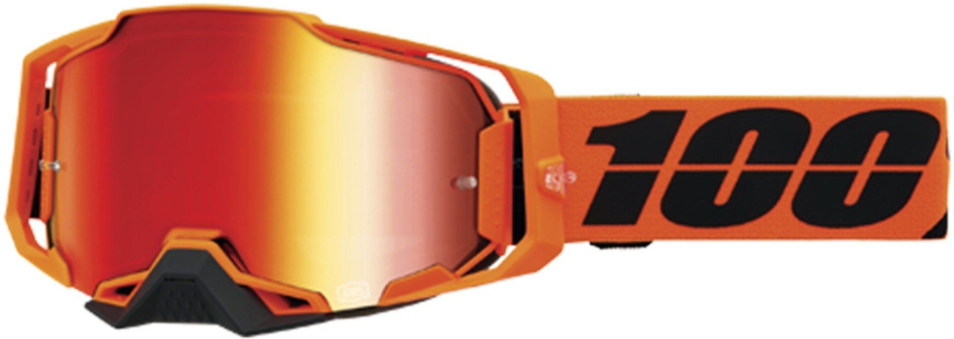 100% Armega Mirror CW2 Gafas de motocross - Negro Naranja (un tamaño)