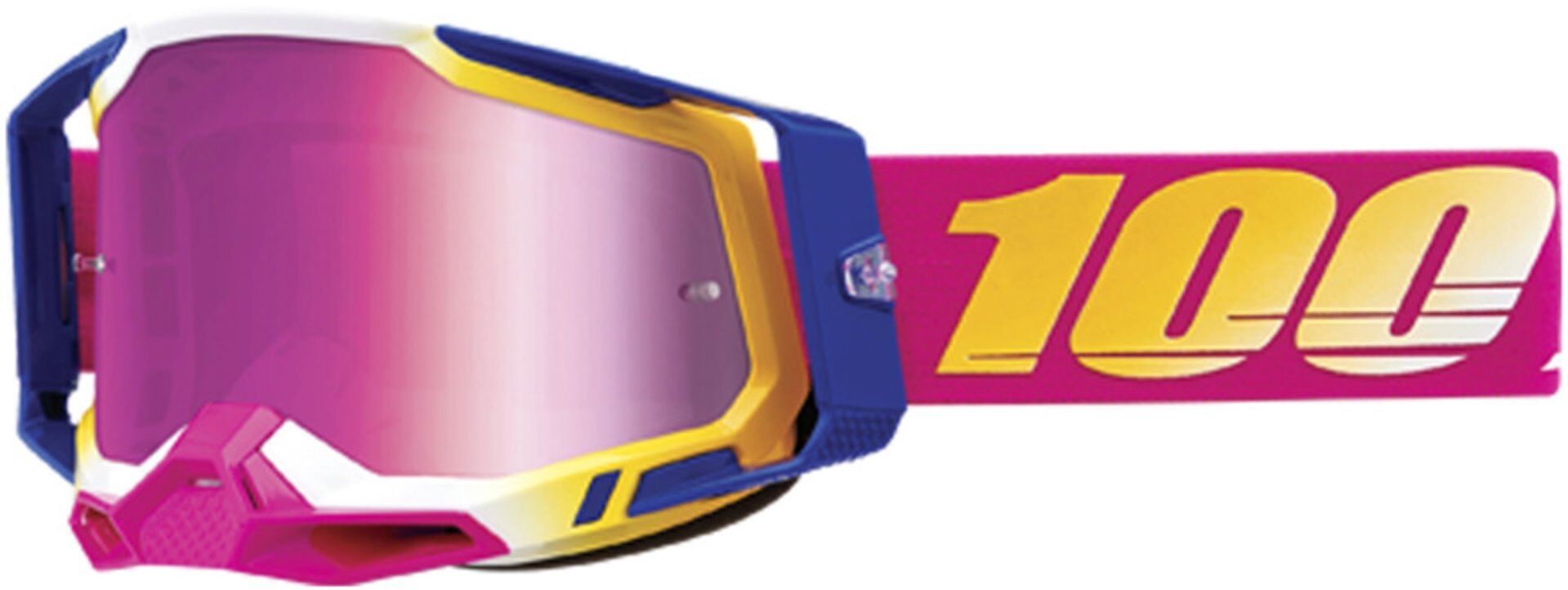 100% Racecraft II Mission Gafas de motocross - Rosa Amarillo (un tamaño)