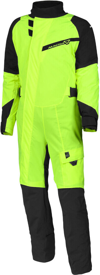 Macna Hydra 3.0 Traje de lluvia de motocicleta de una pieza - Negro Amarillo (2XL)