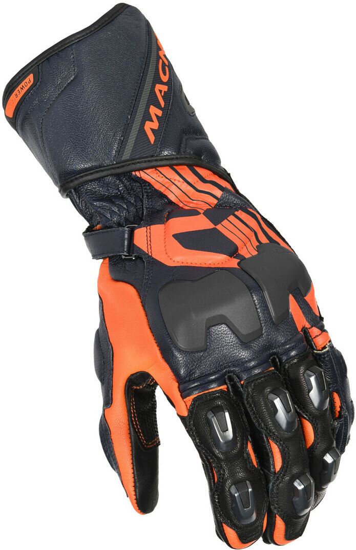 Macna Powertrack Guantes de moto - Azul Naranja (XL)