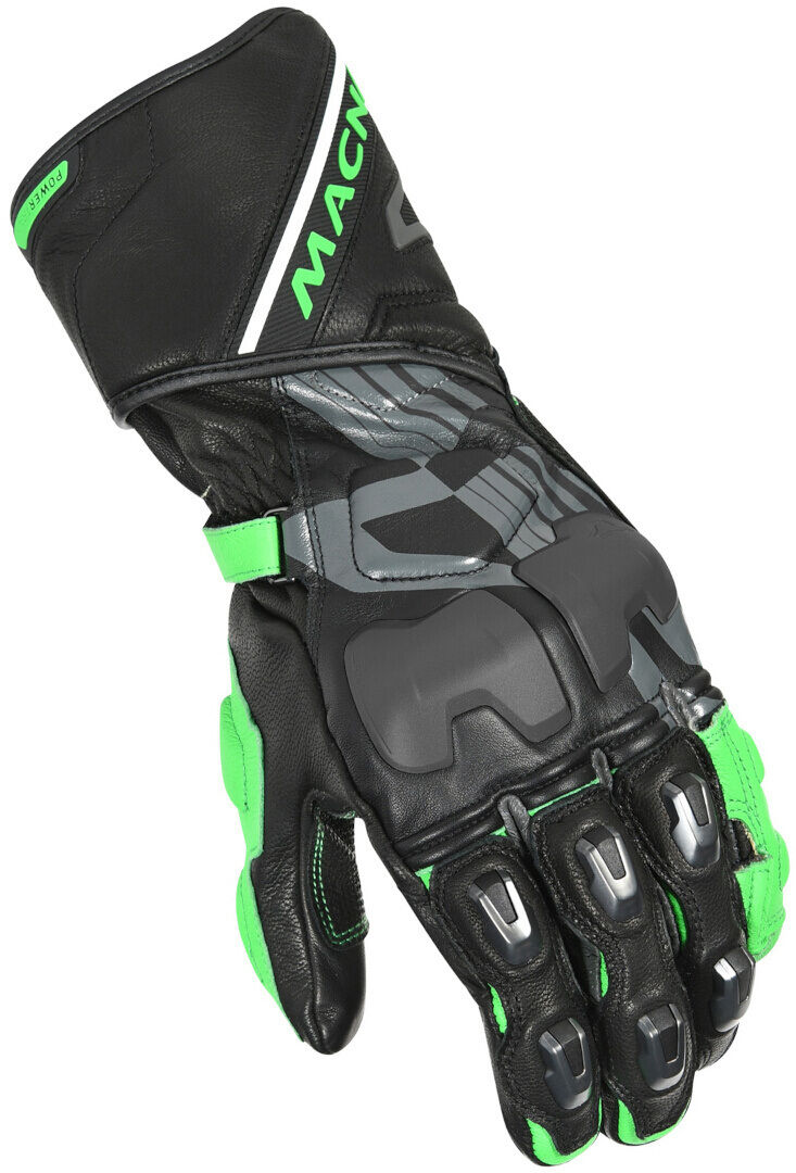 Macna Powertrack Guantes de moto - Negro Verde (XL)