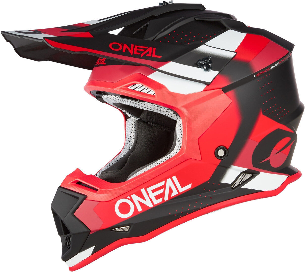 Oneal 2Series Spyde V23 Casco de motocross - Negro Blanco Rojo (2XL)