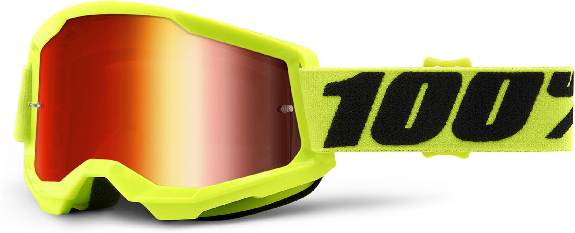 100% Strata 2 Gafas de motocross - Negro Amarillo (un tamaño)