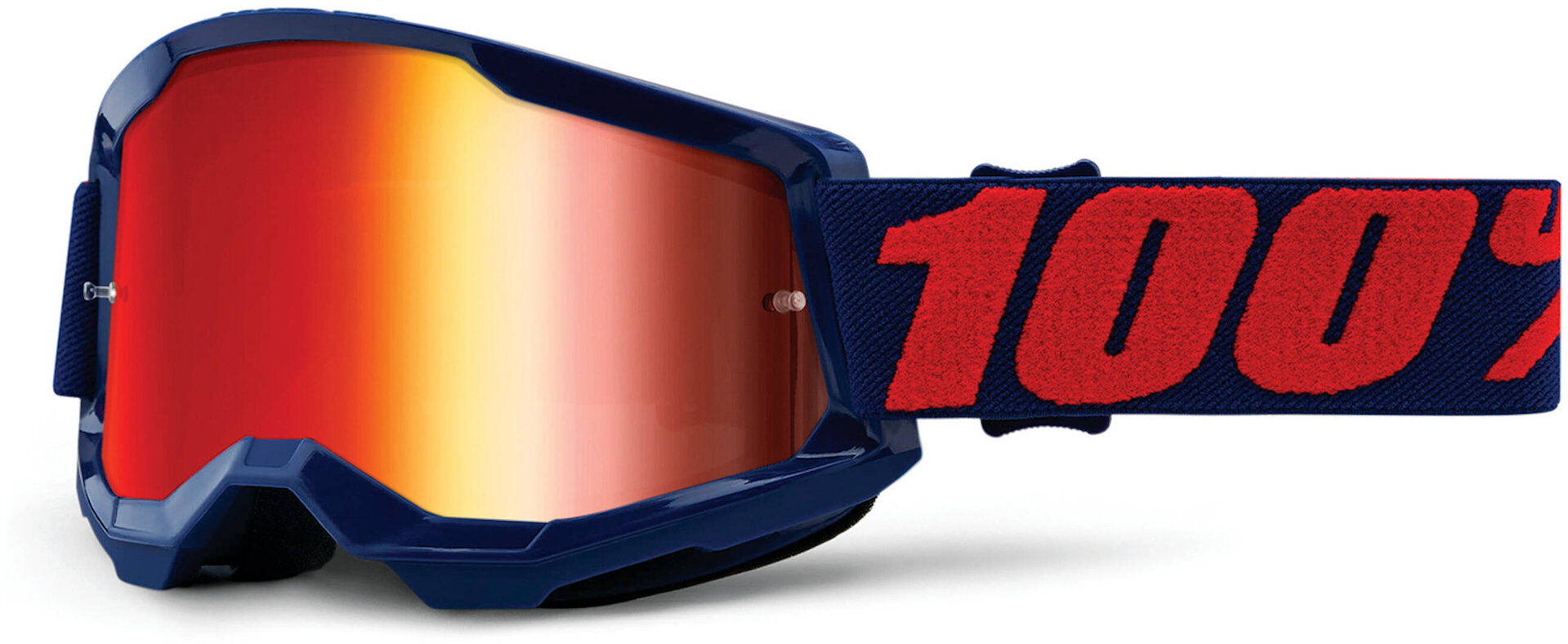 100% Strata 2 Gafas de motocross - Rojo Azul (un tamaño)