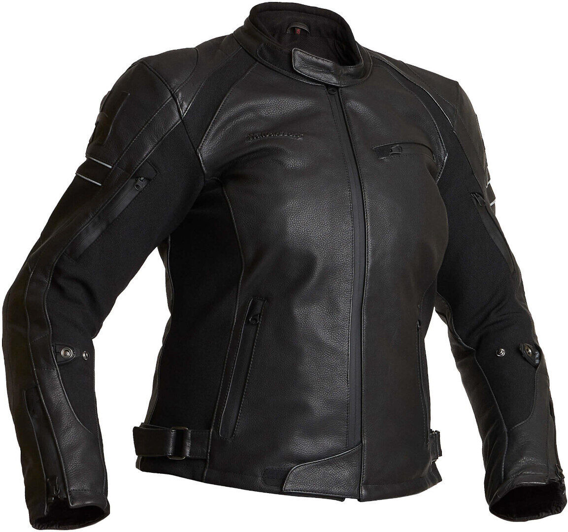 Halvarssons Risberg Chaqueta de cuero para motocicleta para damas - Negro (40)