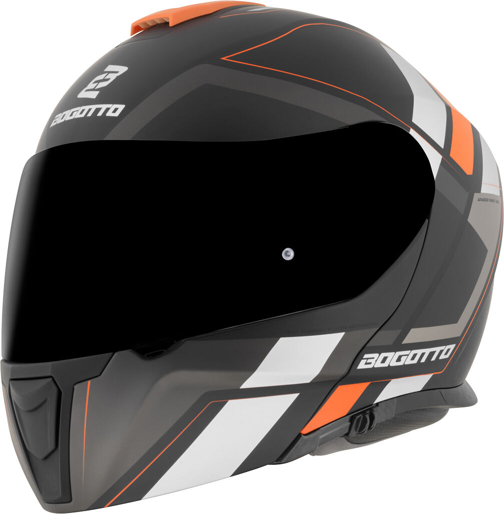 Bogotto FF403 Murata casco abatible - Negro Naranja (XL)