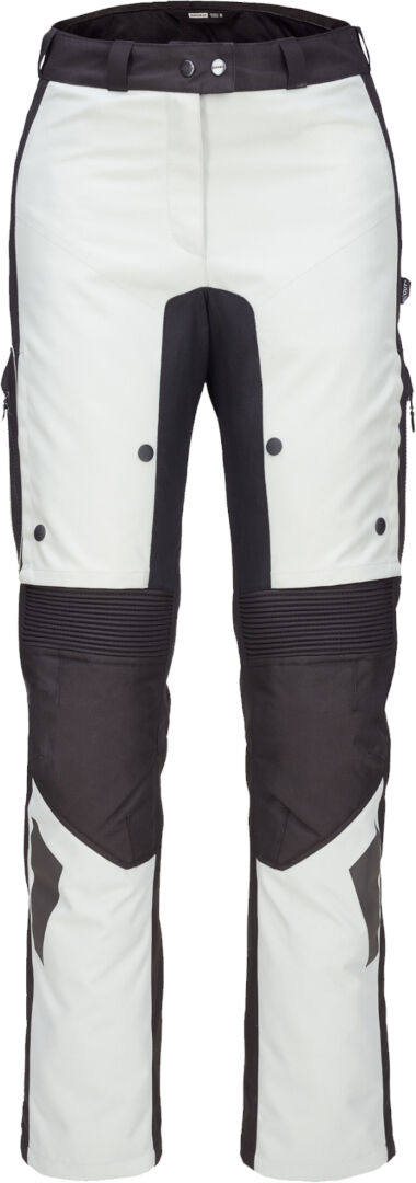 Spidi Crossmaster Pantalones textiles para motocicletas para damas - Negro Blanco (XS)