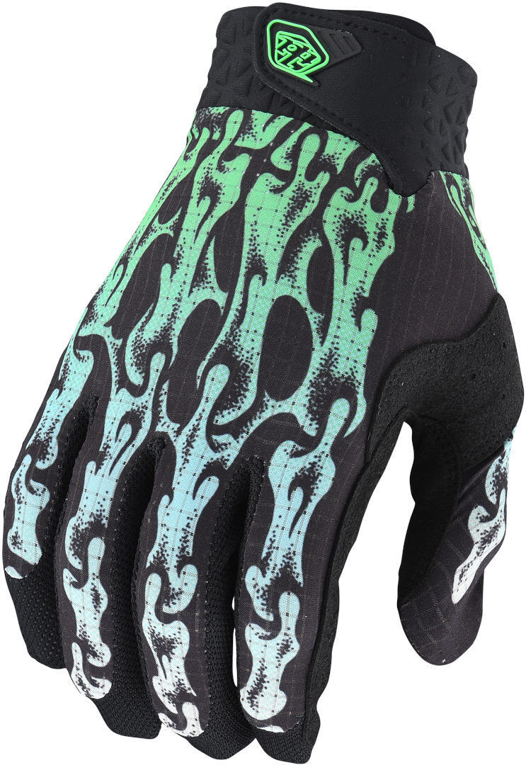 Lee Air Slime Hands Guantes de motocross - Negro Verde (XL)