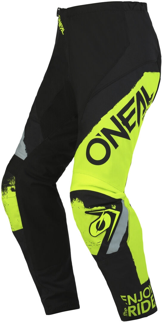 Oneal Element Shocker Pantalones de motocross - Negro Amarillo (28)