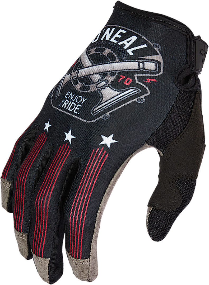 Oneal Mayhem Nanofront Piston Guantes de motocross - Negro Blanco Rojo