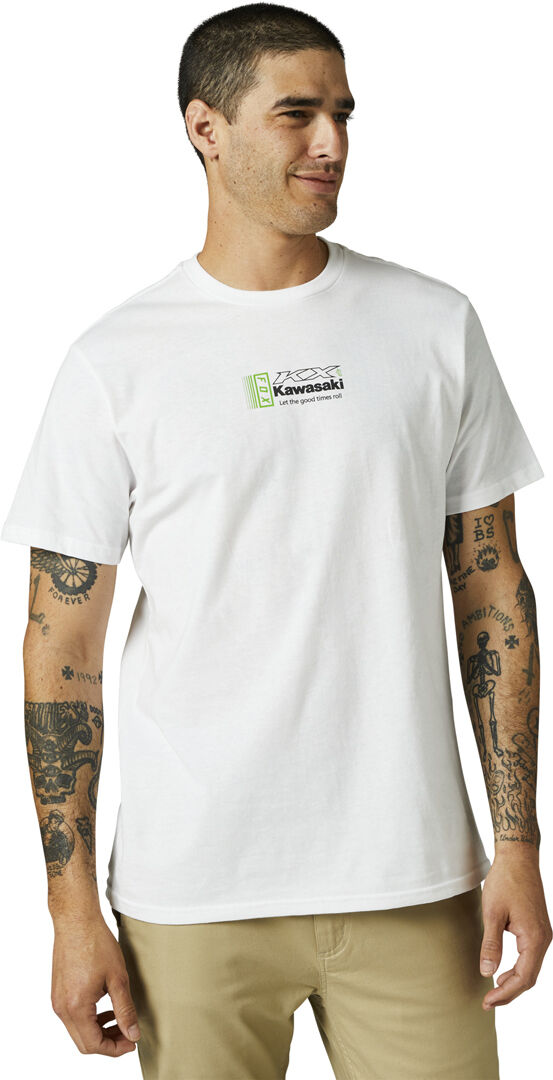 Fox Kawasaki Premium Camiseta - Blanco (2XL)