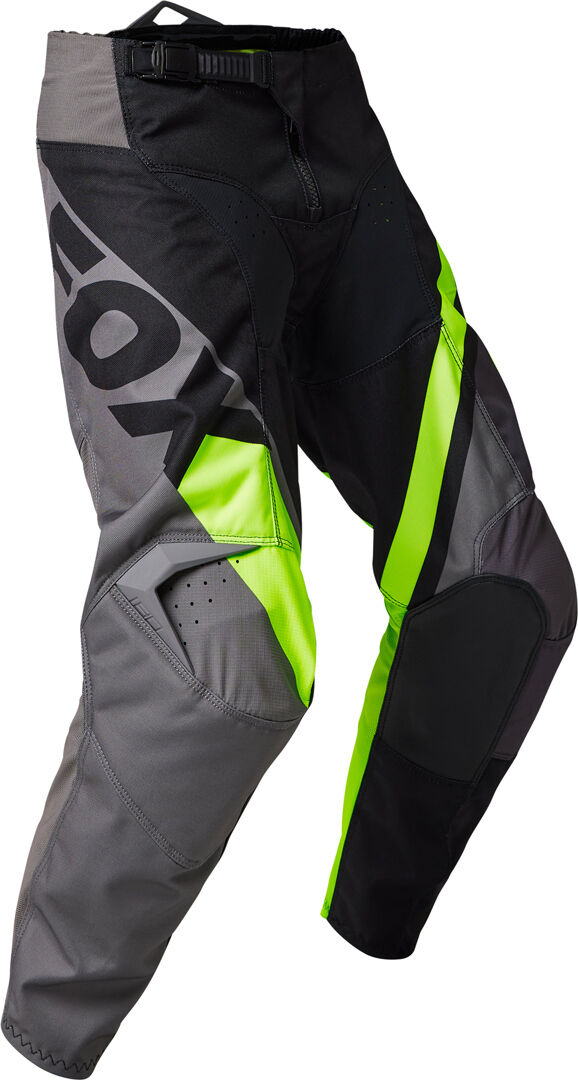 Fox 180 Xpozr Pantalones Juveniles de Motocross - Gris Amarillo (XL)