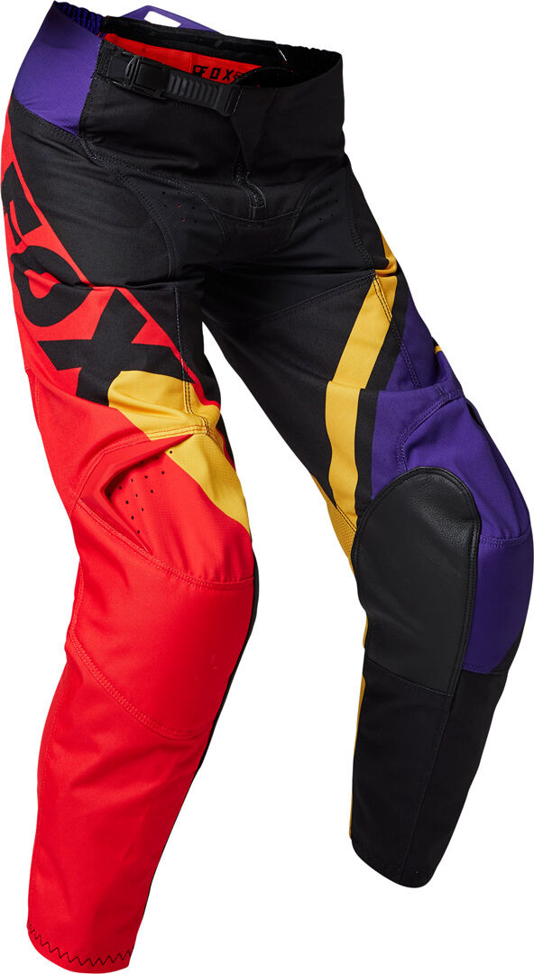 Fox 180 Xpozr Pantalones Juveniles de Motocross - Negro Rojo Amarillo (28)