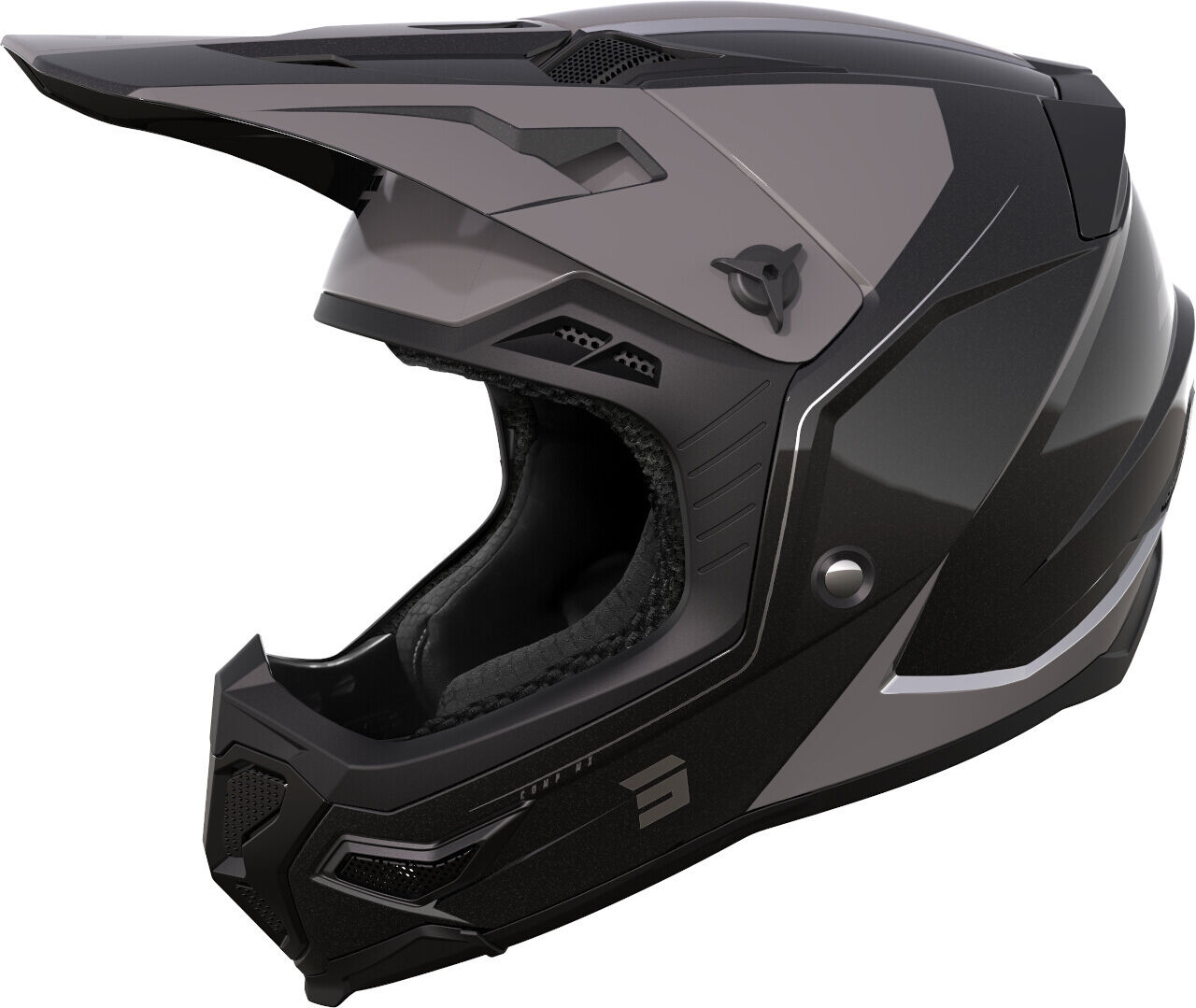 Shot Core Comp Casco de motocross - Negro Gris (XL)