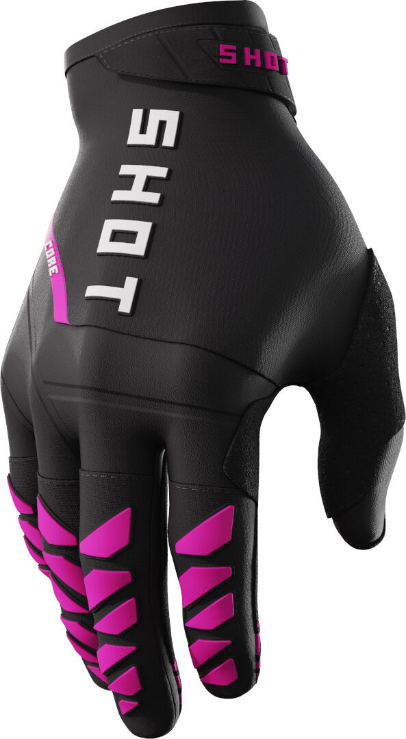 Shot Core Guantes de motocross - Negro Rosa (L)