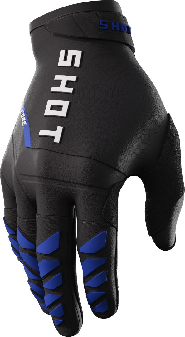 Shot Core Guantes de motocross - Negro Azul (L)