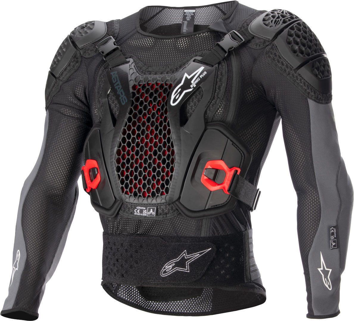 Alpinestars Bionic Plus V2 Chaqueta protectora - Negro Rojo (L)