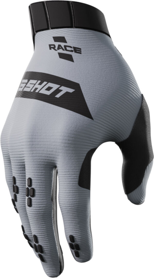 Shot Race Guantes de motocross - Negro Gris (M L)