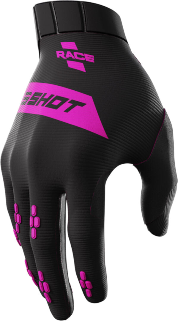 Shot Race Guantes de motocross - Negro Rosa (XL)