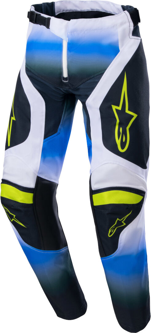 Alpinestars Racer Push Pantalones Juveniles de Motocross - Negro Blanco Azul (26)